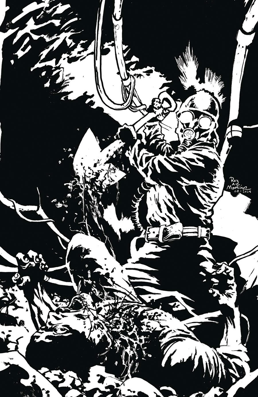 Valentine Bluffs Massacre #3 Cover E Limited Edition Roy Allan Martinez Black & White Virgin Cover