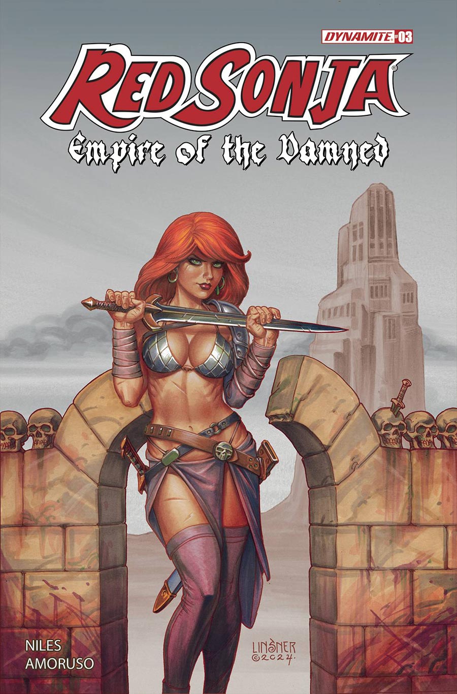 Red Sonja Empire Of The Damned #3 Cover B Variant Joseph Michael Linsner Cover