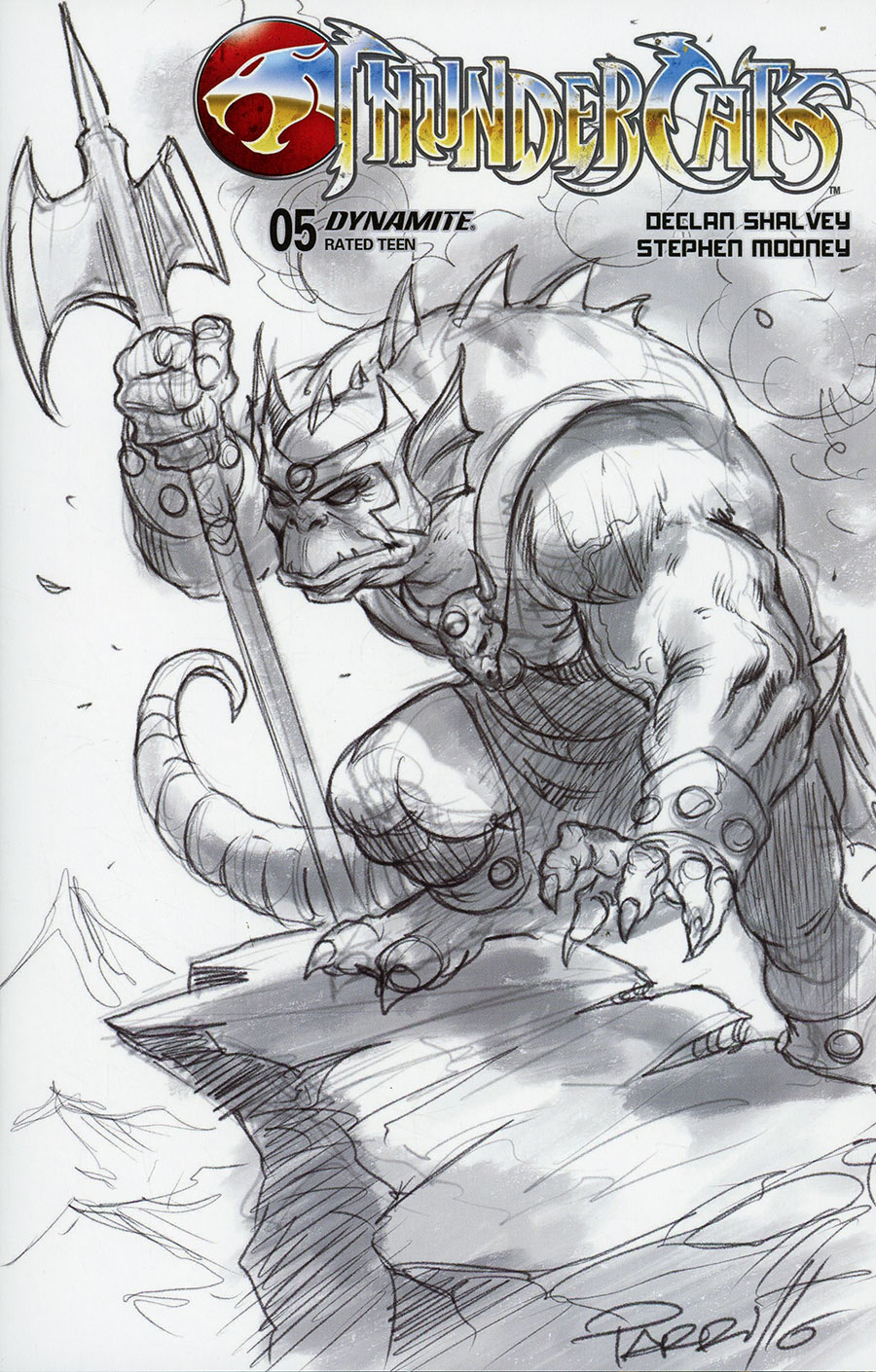 Thundercats Vol 3 #5 Cover O Incentive Lucio Parrillo Black & White Cover