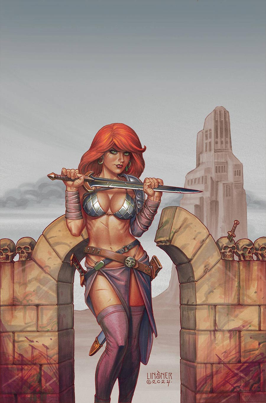 Red Sonja Empire Of The Damned #3 Cover I Incentive Joseph Michael Linsner Foil Virgin Cover