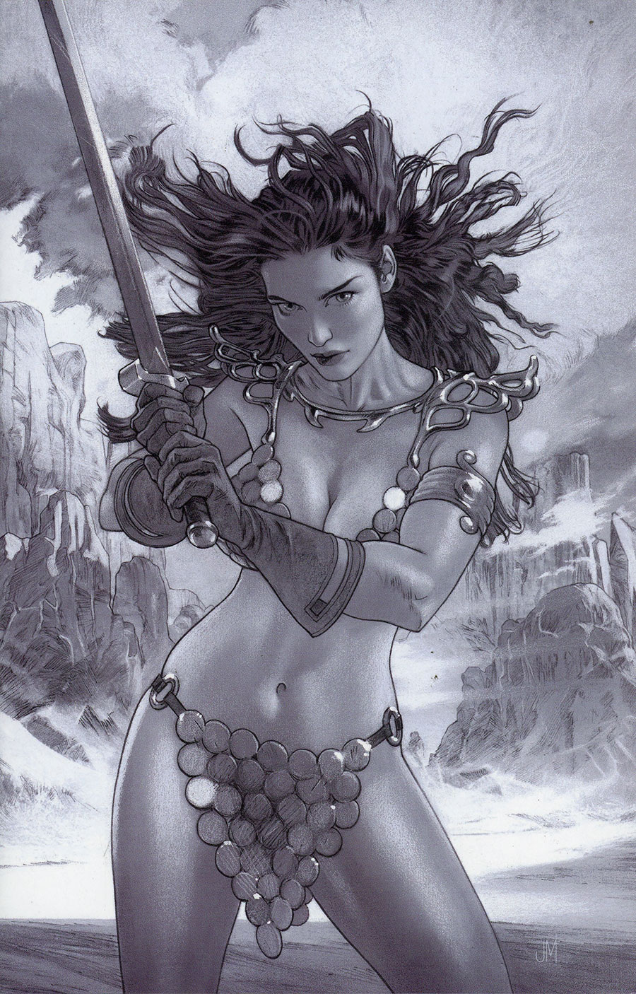 Red Sonja Empire Of The Damned #3 Cover P Incentive Joshua Middleton Line Art Virgin Cover