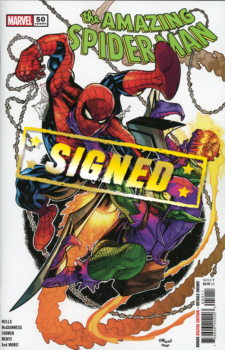 Amazing Spider-Man Vol 6 #50 Cover I DF Silver Signature Series Signed By Terry Dodson & Rachel Dodson