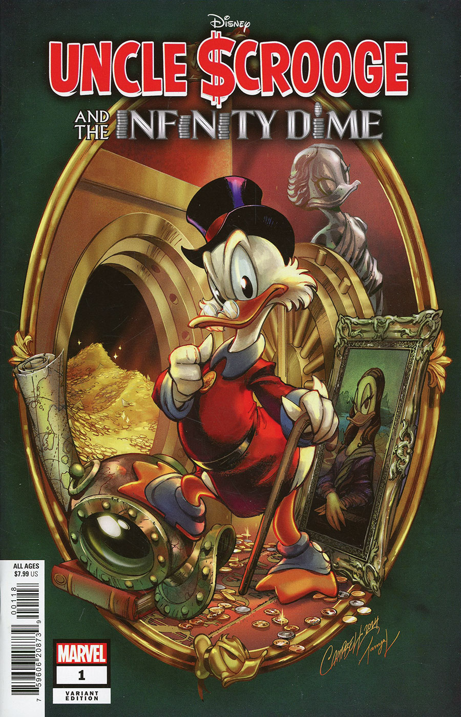 Uncle Scrooge And The Infinity Dime #1 (One Shot) Cover L Incentive J Scott Campbell Variant Cover