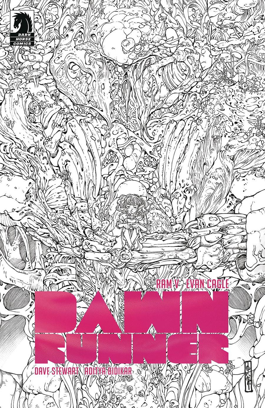 Dawnrunner #5 Cover D Incentive Evan Cagle Black & White Foil Cover