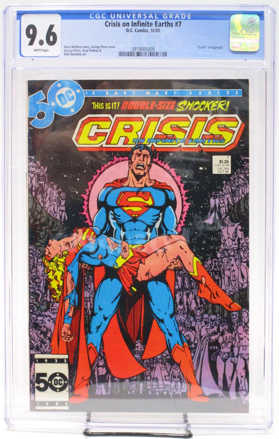 Crisis On Infinite Earths #7 Cover C CGC 9.6