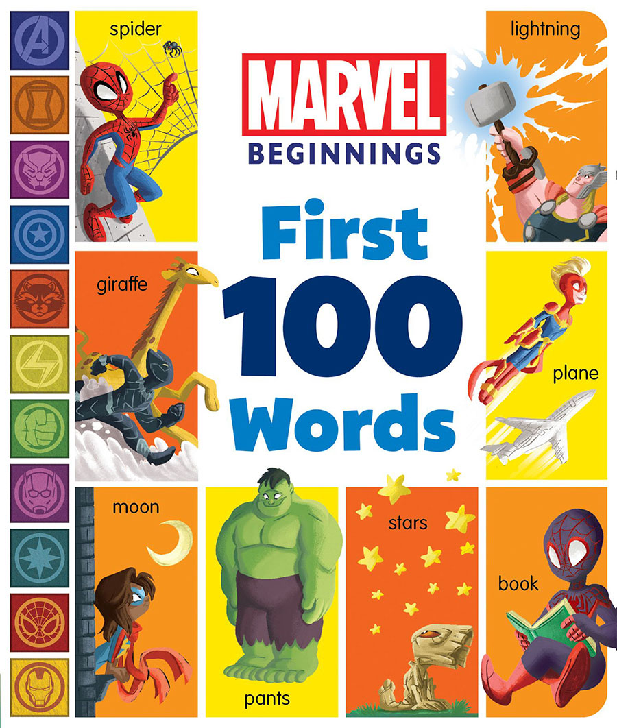 Marvel Beginnings First 100 Words Board Book HC