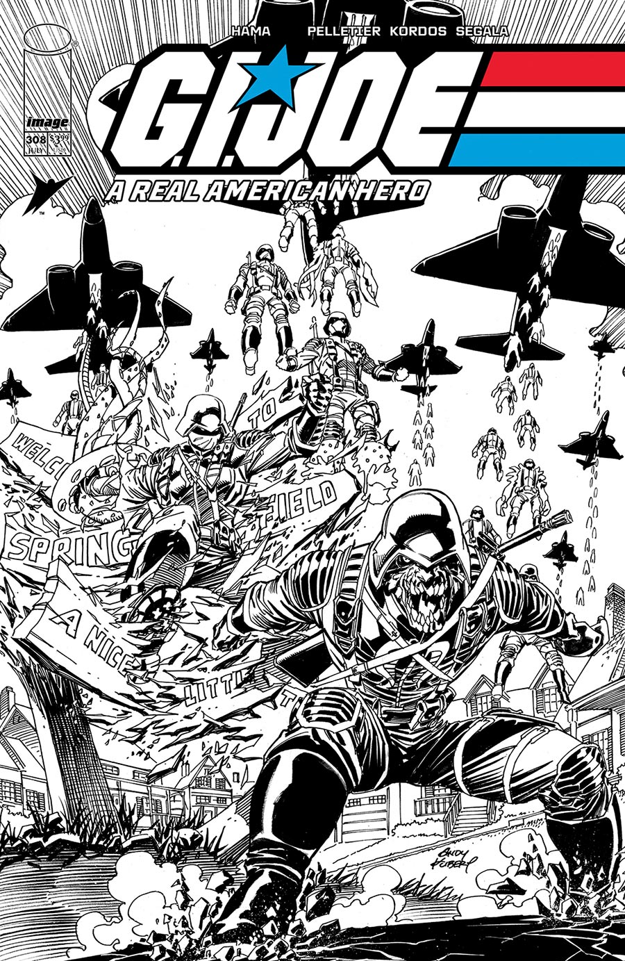 GI Joe A Real American Hero #308 Cover B Variant Andy Kubert Black & White Cover