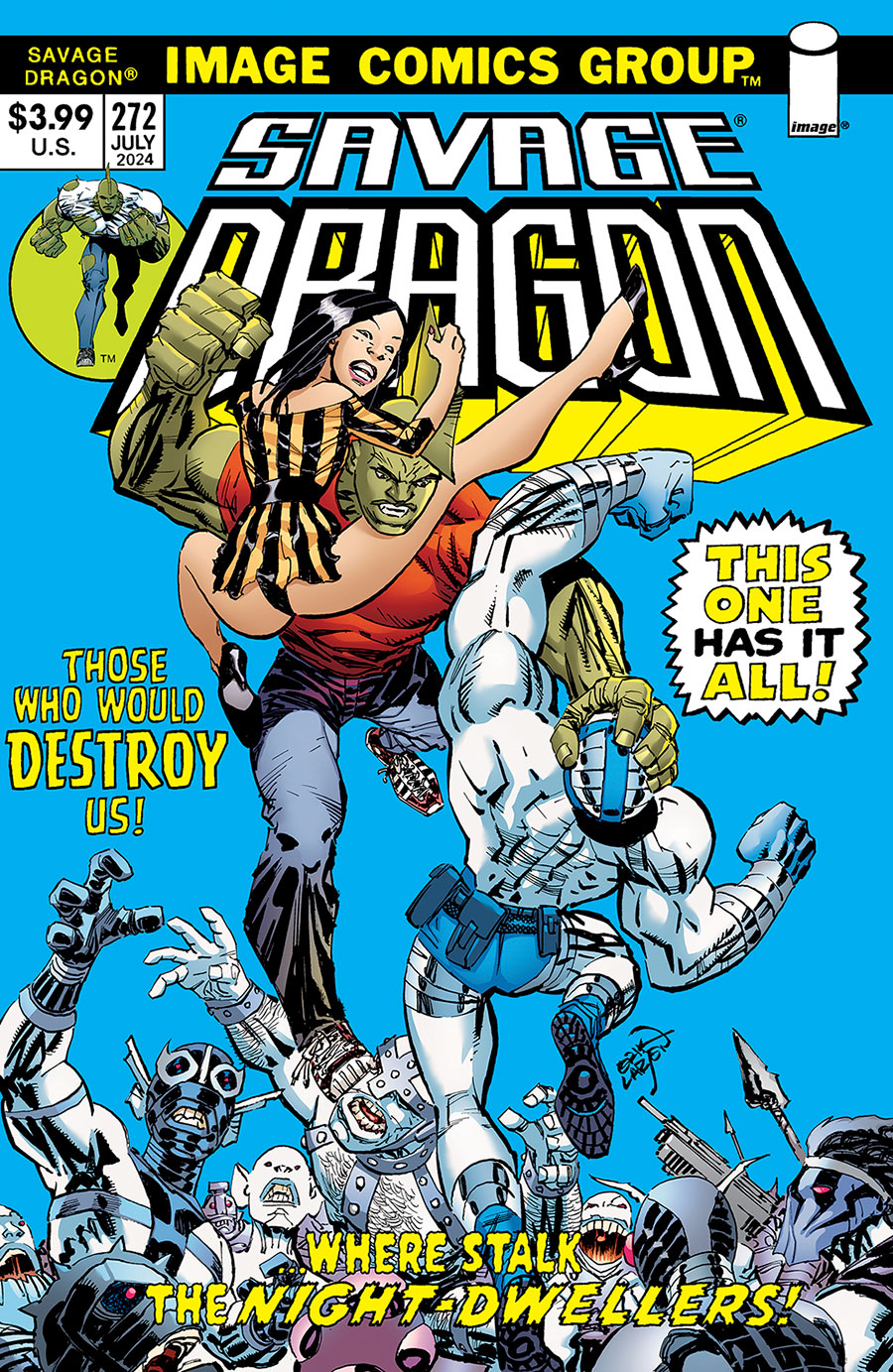 Savage Dragon Vol 2 #272 Cover B Variant Erik Larsen 1970s Trade Dress Cover