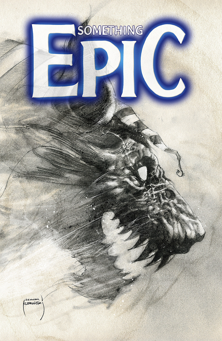 Something Epic #12 Cover D Variant Szymon Kudranski Black & White Cover