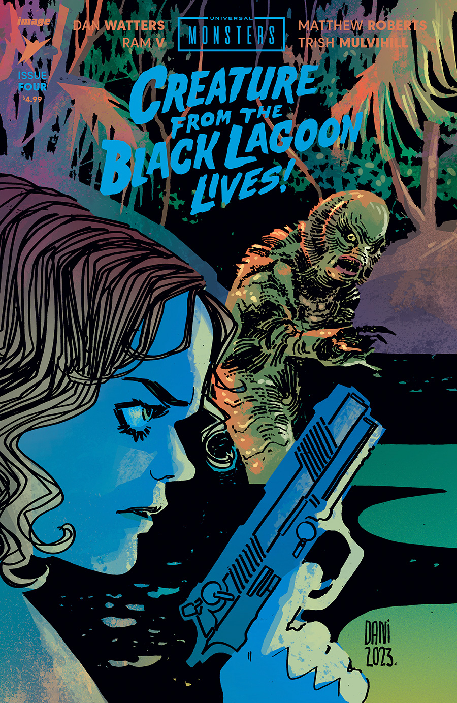 Universal Monsters Creature From The Black Lagoon Lives #4 Cover C Incentive DANI & Brad Simpson Connecting Variant Cover