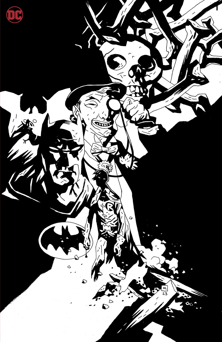 From The DC Vault Death In The Family Robin Lives #1 Cover C Incentive Mike Mignola Black & White Virgin Card Stock Variant Cover