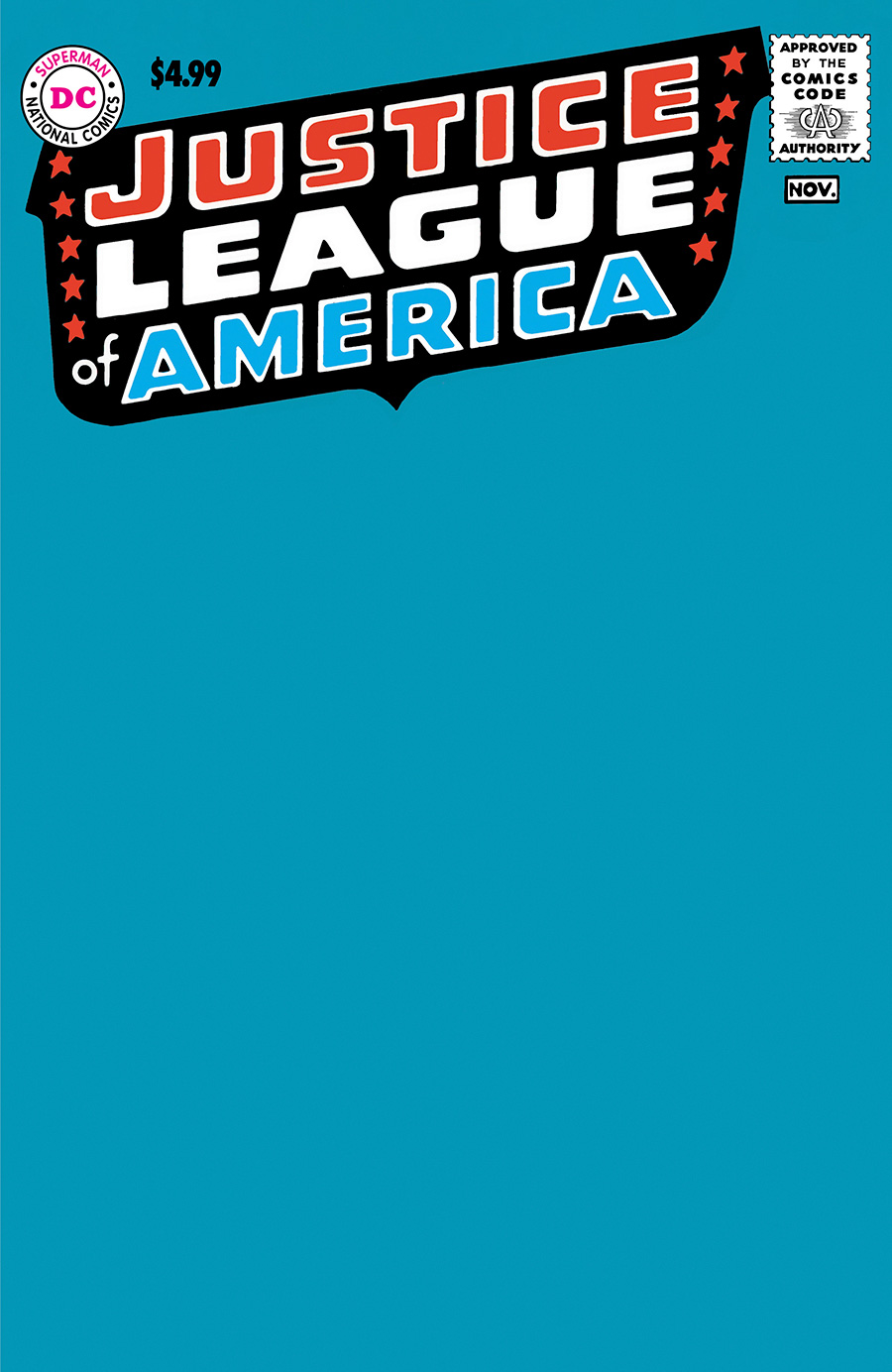 Justice League Of America #1 Facsimile Edition Cover C Variant Blank Cover