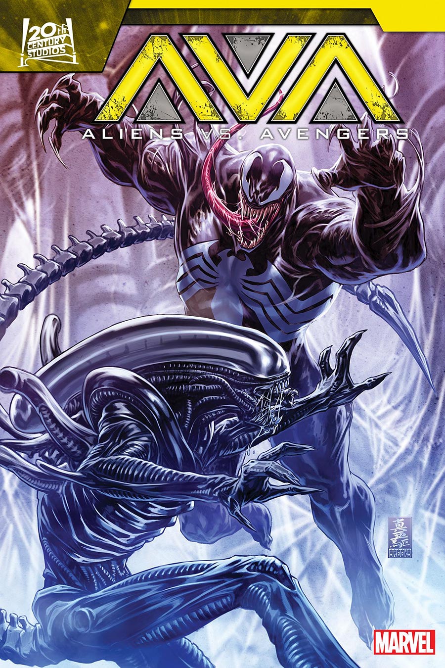 Aliens vs Avengers #1 Cover C Variant Mark Brooks Cover