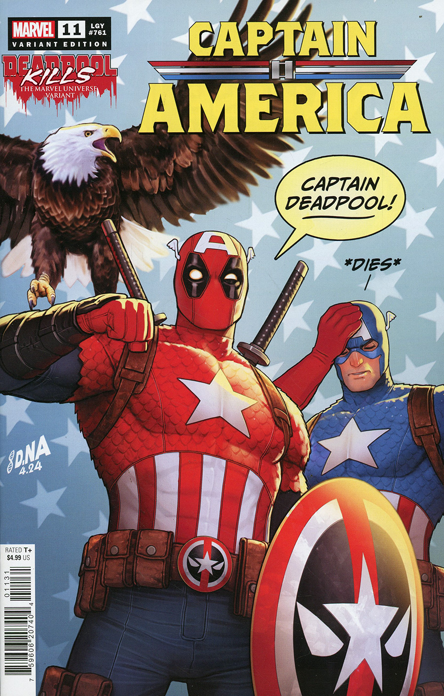 Captain America Vol 10 #11 Cover C Variant David Nakayama Deadpool Kills The Marvel Universe Cover (Deadpool Wolverine Weapon X-Traction Part 2)