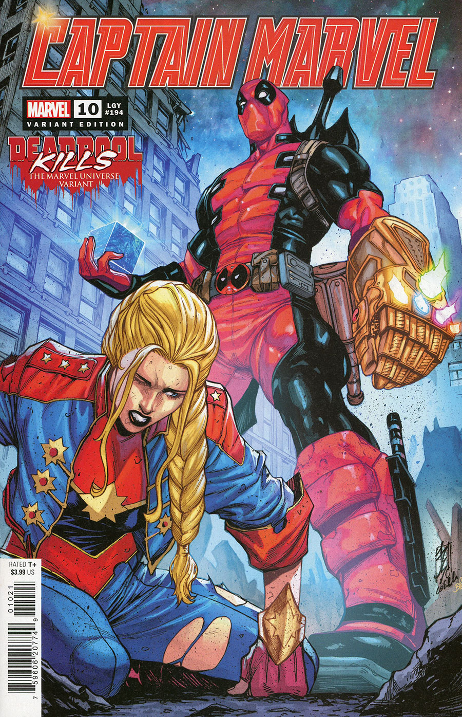 Captain Marvel Vol 10 #10 Cover B Variant Stefano Caselli Deadpool Kills The Marvel Universe Cover