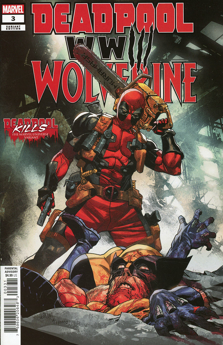 Deadpool & Wolverine WWIII #3 Cover B Variant Leinil Francis Yu ...