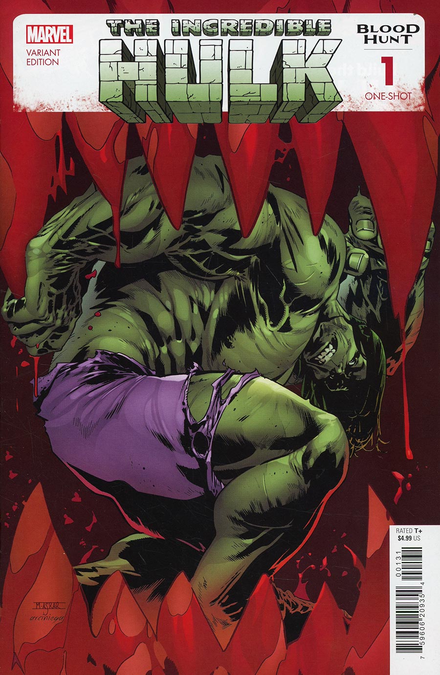 Hulk Blood Hunt #1 (One Shot) Cover C Variant Mahmud Asrar Cover