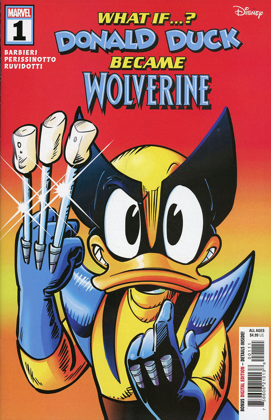 Marvel & Disney What If Donald Duck Became Wolverine #1 (One Shot) Cover A Regular Giada Perissinotto Cover