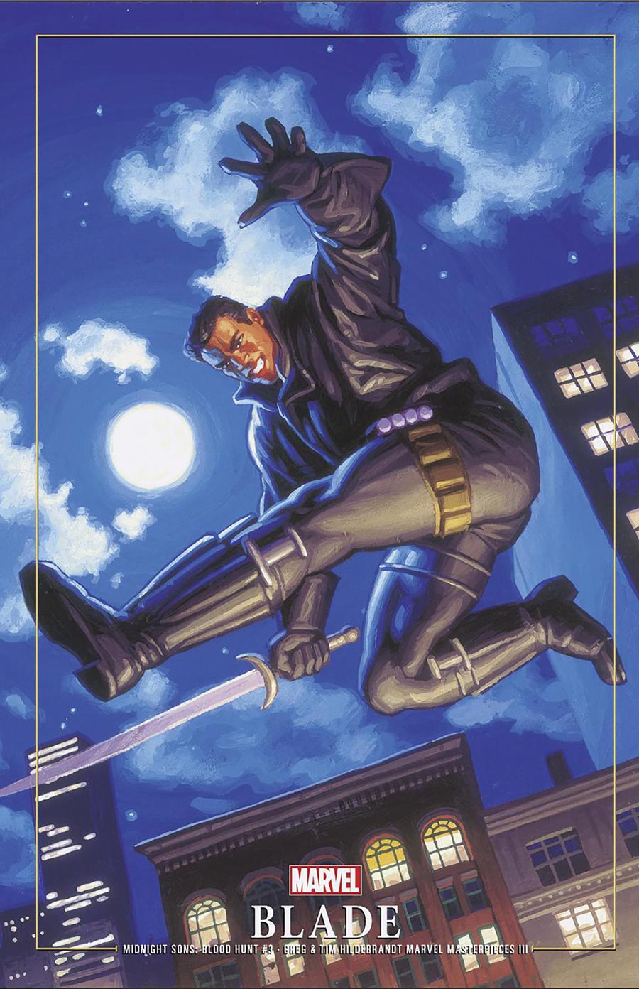 Midnight Sons Blood Hunt #3 Cover B Variant Greg Hildebrandt & Tim Hildebrandt Marvel Masterpieces III Blade Cover