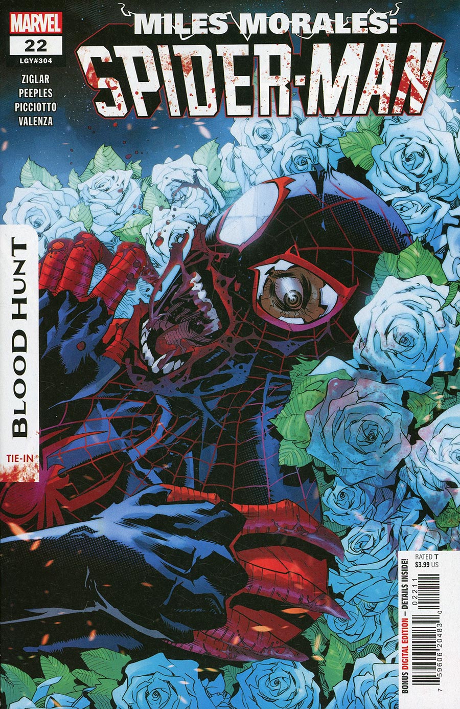 Miles Morales Spider-Man Vol 2 #22 Cover A Regular Federico Vicentini Cover (Blood Hunt Tie-In)