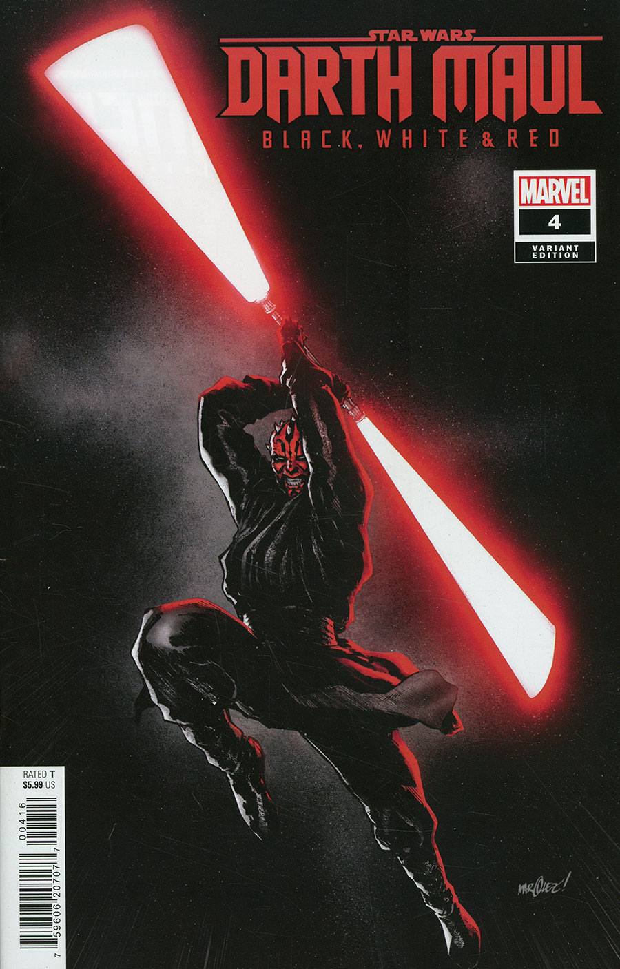 Star Wars Darth Maul Black White & Red #4 Cover C Incentive David Marquez Variant Cover