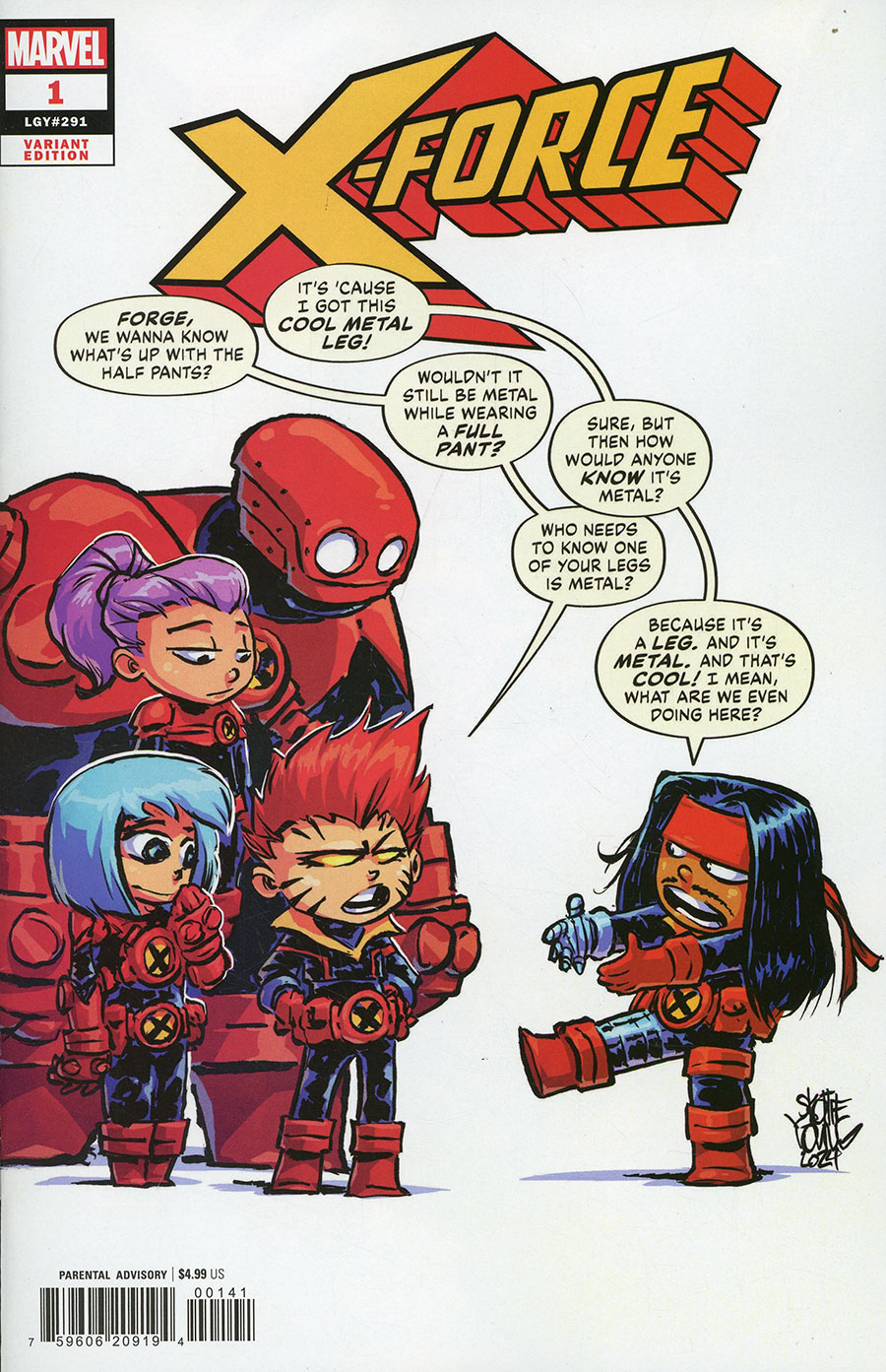 X-Force Vol 7 #1 Cover D Variant Skottie Young Cover