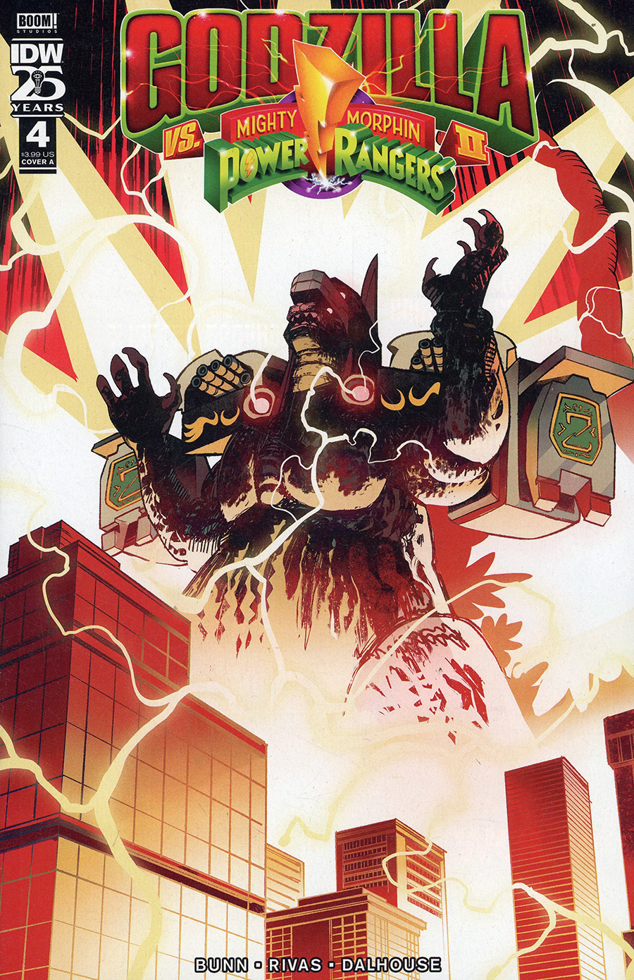 Godzilla vs Mighty Morphin Power Rangers II #4 Cover A Regular Baldemar Rivas Cover