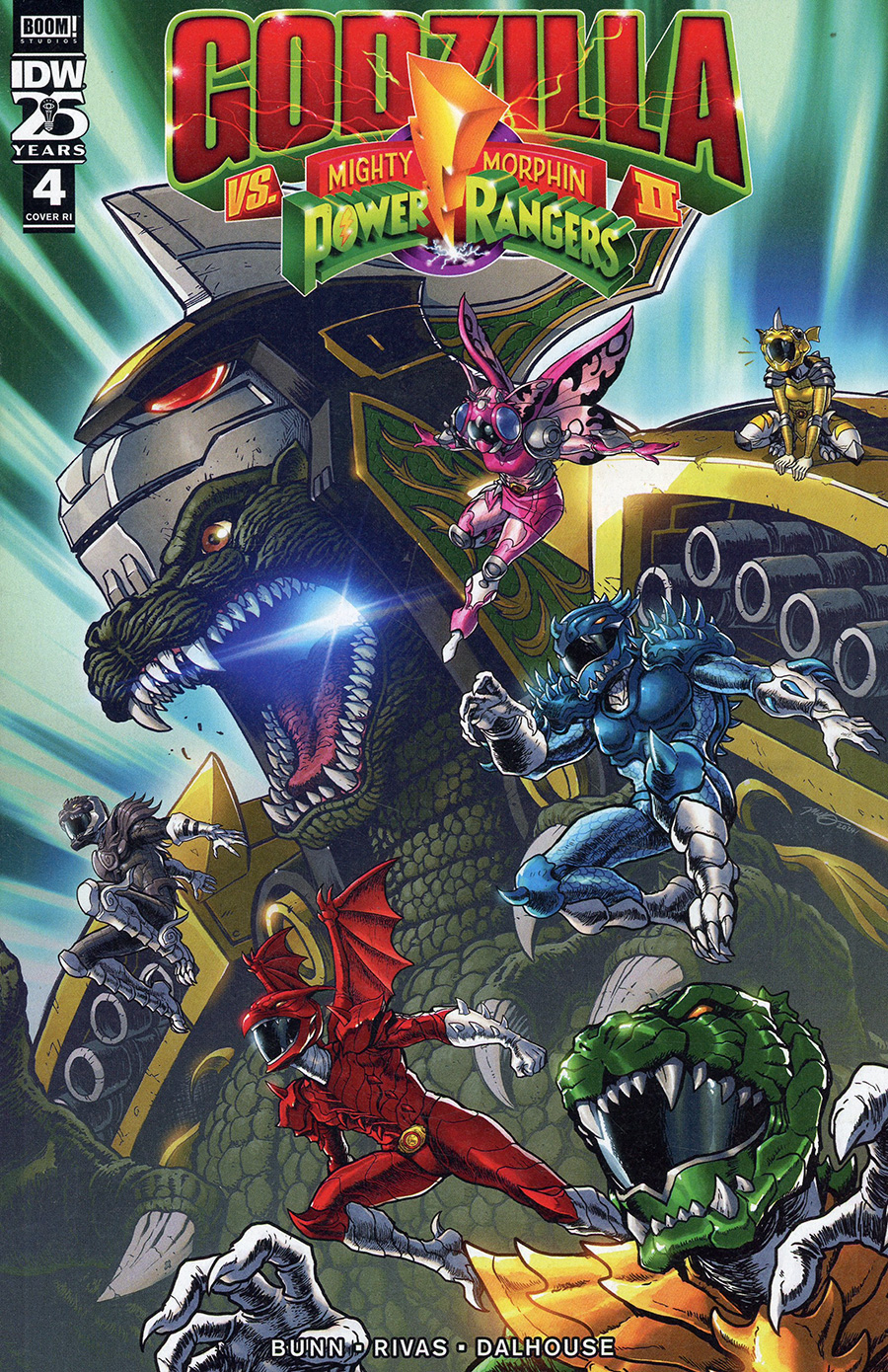 Godzilla vs Mighty Morphin Power Rangers II #4 Cover C Incentive Matt Frank Variant Cover