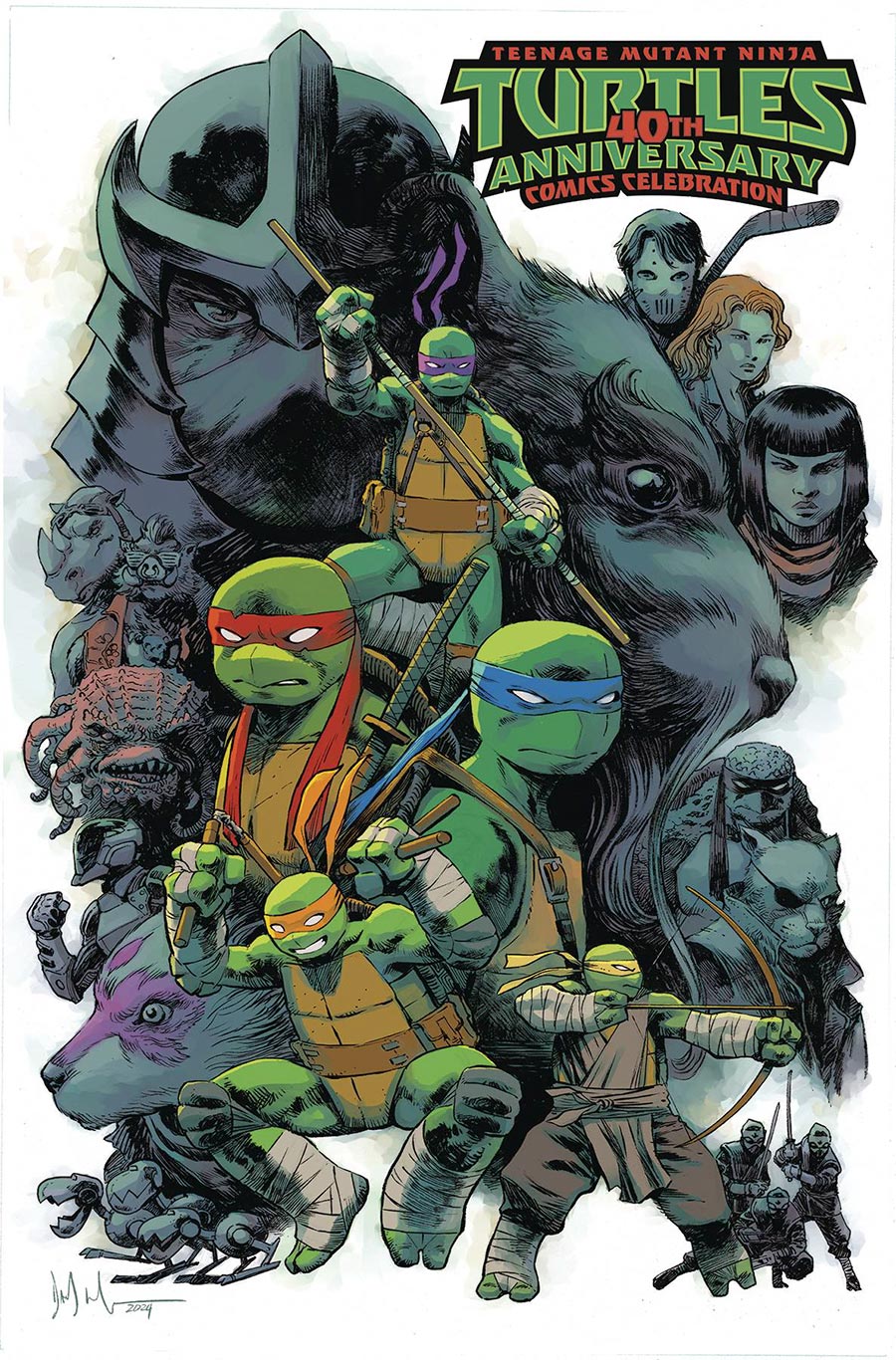 Teenage Mutant Ninja Turtles 40th Anniversary Comics Celebration #1 (One Shot) Cover K Incentive Dave Wachter Variant Cover