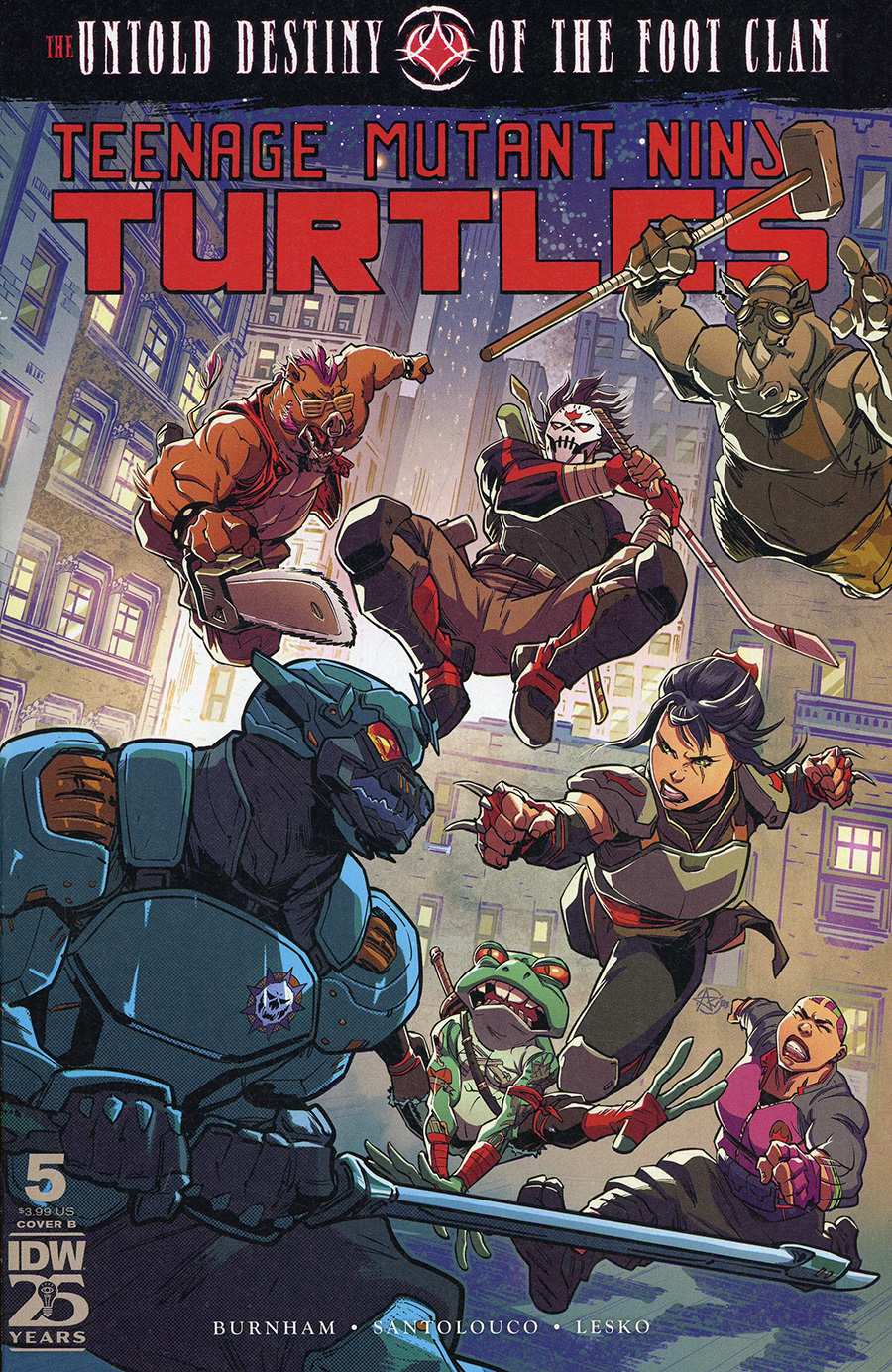 Teenage Mutant Ninja Turtles Untold Destiny Of The Foot Clan #5 Cover B Variant Ariel Medel Cover