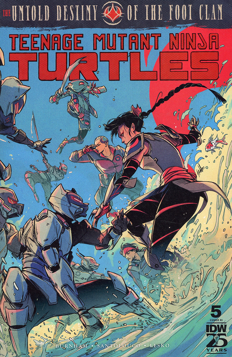 Teenage Mutant Ninja Turtles Untold Destiny Of The Foot Clan #5 Cover C Incentive Santtos Variant Cover