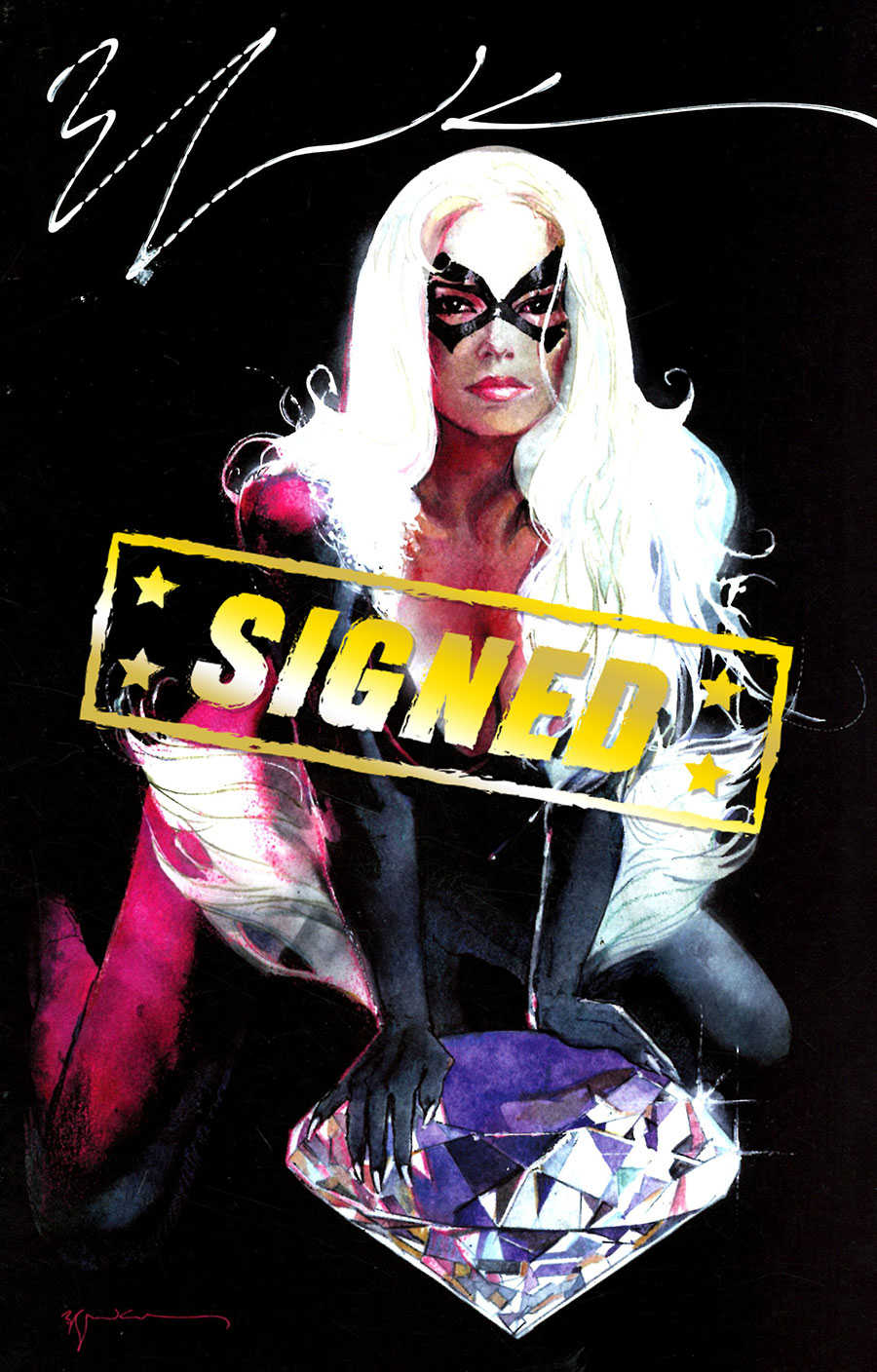 Black Cat #2 Cover I Bill Sienkiewicz Variant Edition Signed By Bill Sienkiewicz