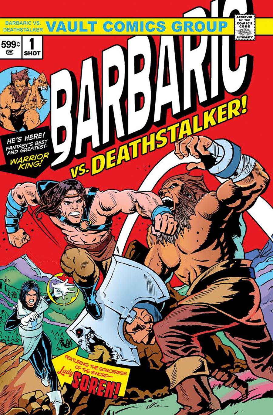 Barbaric vs Deathstalker #1 (One Shot) Cover F Variant Nathan Gooden & Tim Daniel Vintage Premium Cover