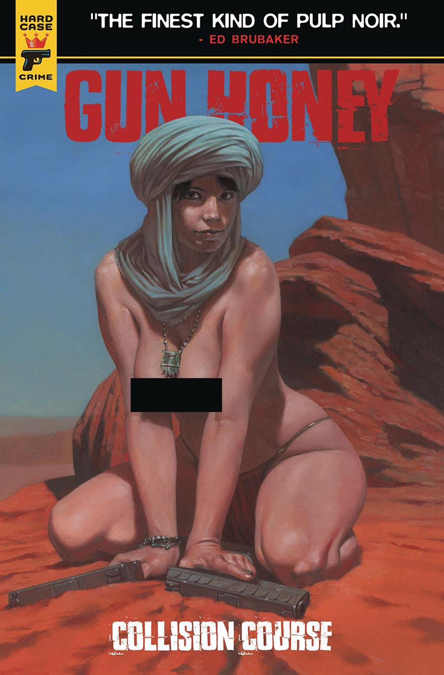 Hard Case Crime Gun Honey Collision Course #3 Cover E Variant Riccardo Federici Nude Bagged Cover With Polybag