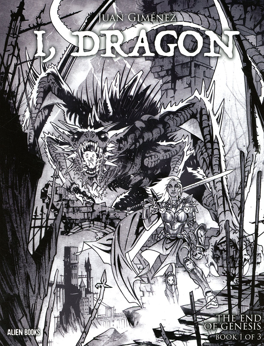 I Dragon Vol 1 The End Of Genesis GN Cover D Variant Danny Earls Black & White Cover