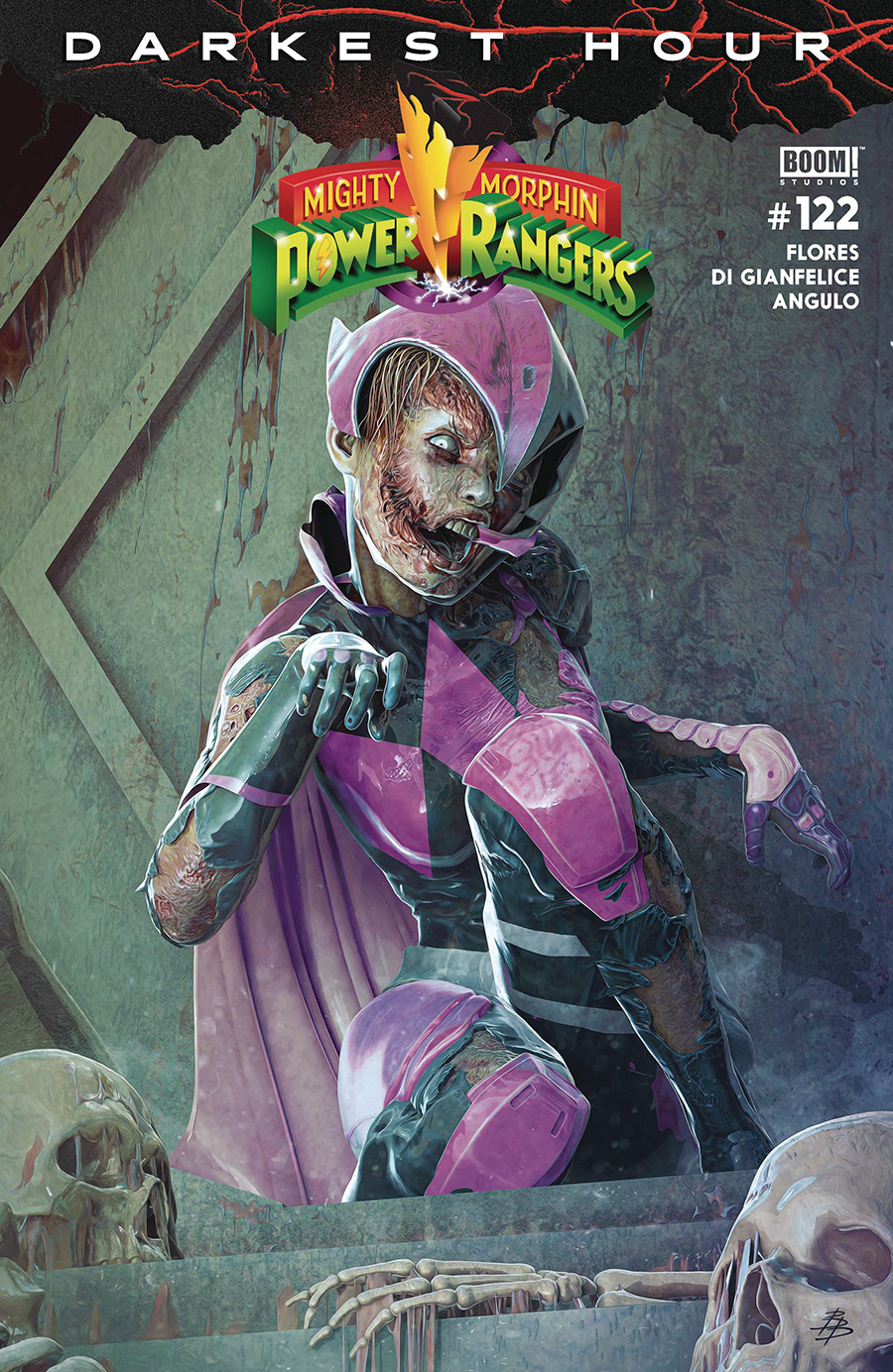 Mighty Morphin Power Rangers (BOOM Studios) #122 Cover C Variant Bjorn Barends Dark Grid Cover