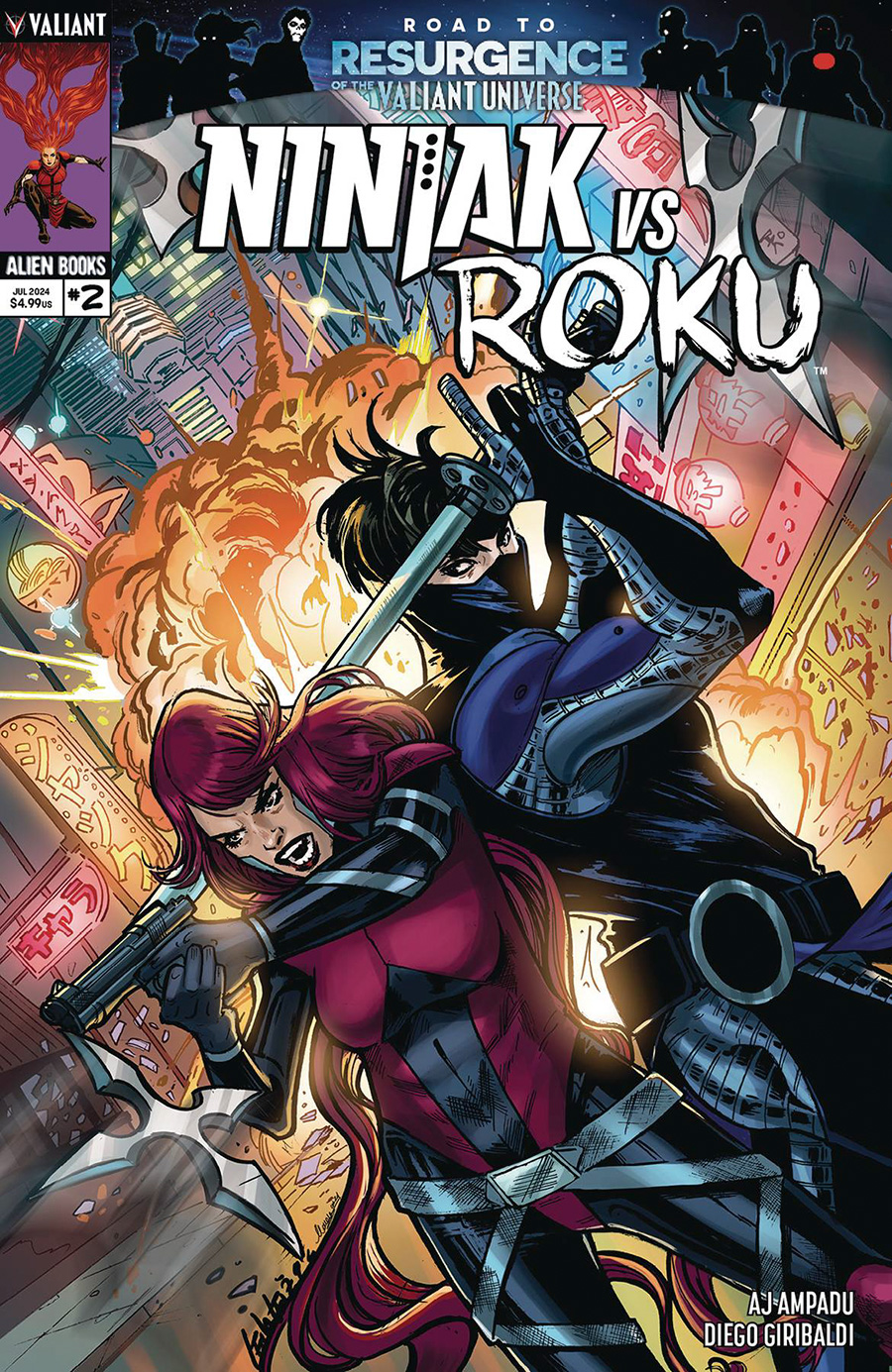 Ninjak vs Roku #2 Cover A Regular Leila Leiz Cover (Resurgence Of The Valiant Universe Prelude)