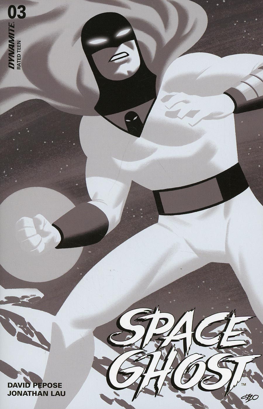 Space Ghost Vol 4 #3 Cover O Incentive Michael Cho Black & White Cover