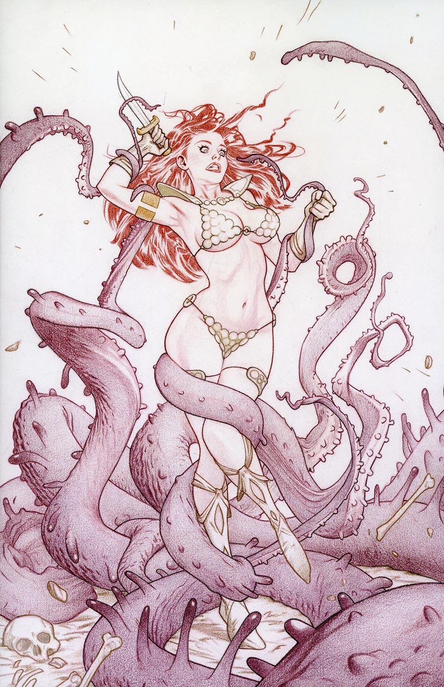 Red Sonja Empire Of The Damned #4 Cover L Incentive Joshua Middleton Line Art Virgin Cover