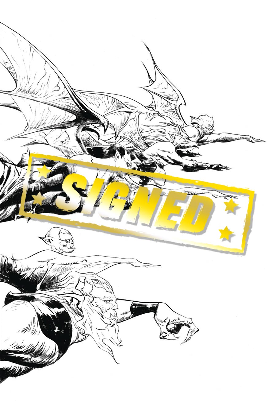 Gargoyles Quest #1 Cover P Dynamite Com Exclusive Jae Lee Line Art Virgin Variant Cover Signed By Jae Lee