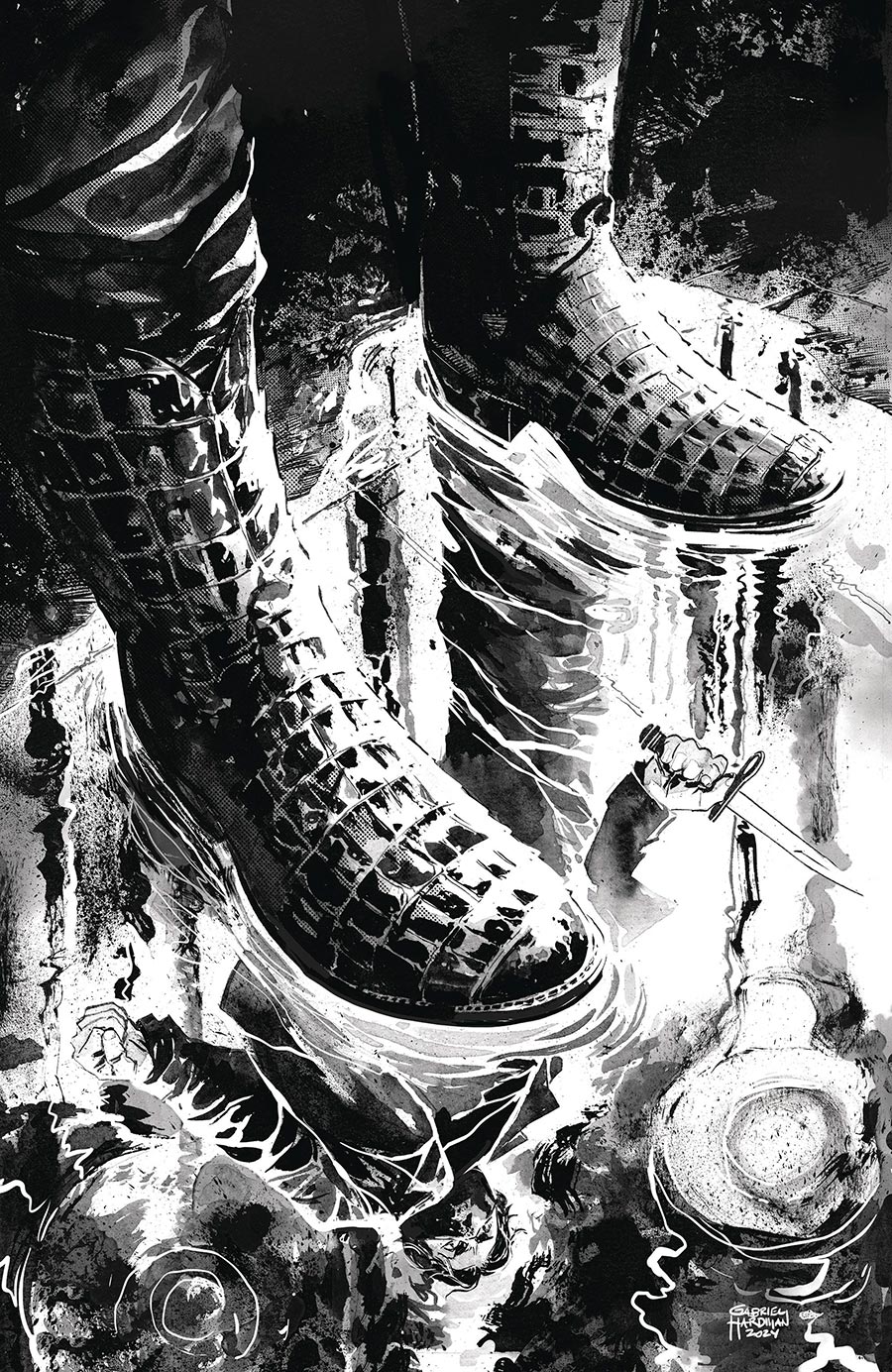 Crocodile Black #3 Cover D Incentive Gabriel Hardman Black & White Virgin Variant Cover