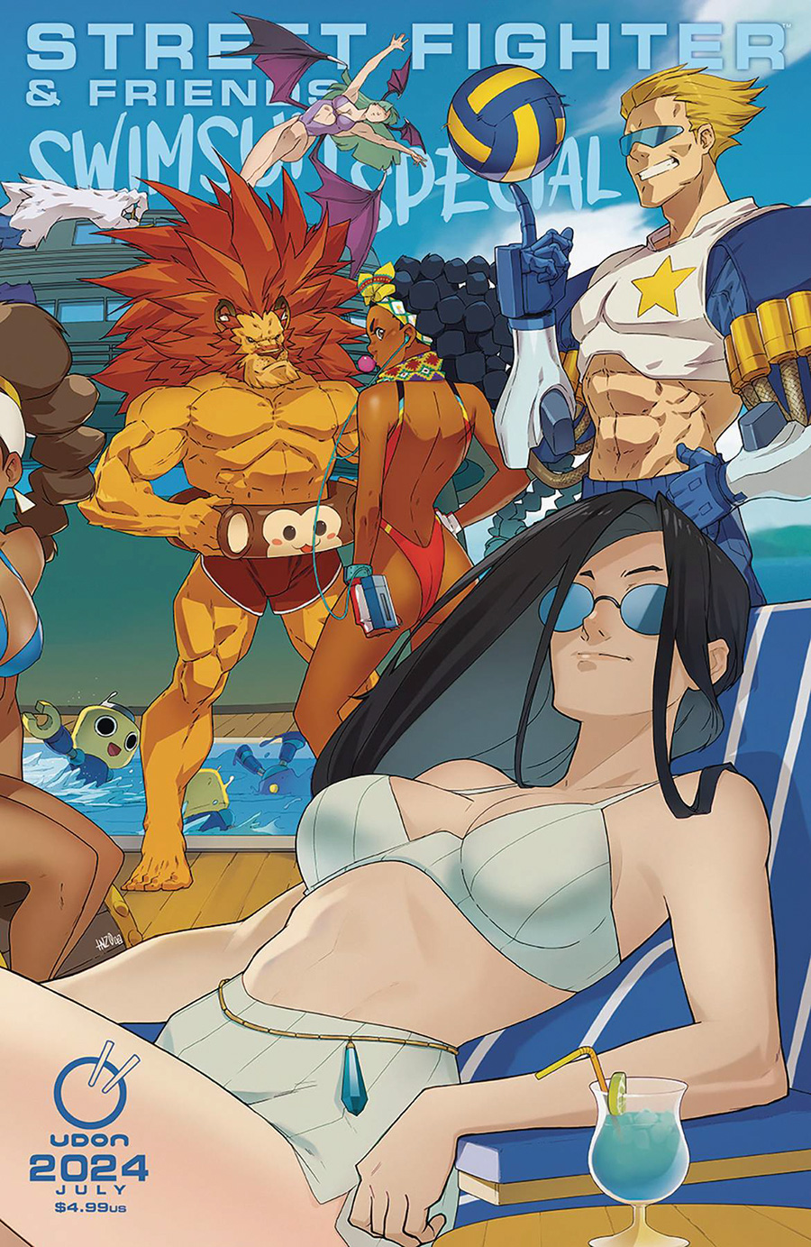 Street Fighter & Friends Swimsuit Special 2024 #1 (One Shot) Cover D Incentive Hanzo Steinbach Wraparound Homage Variant Cover