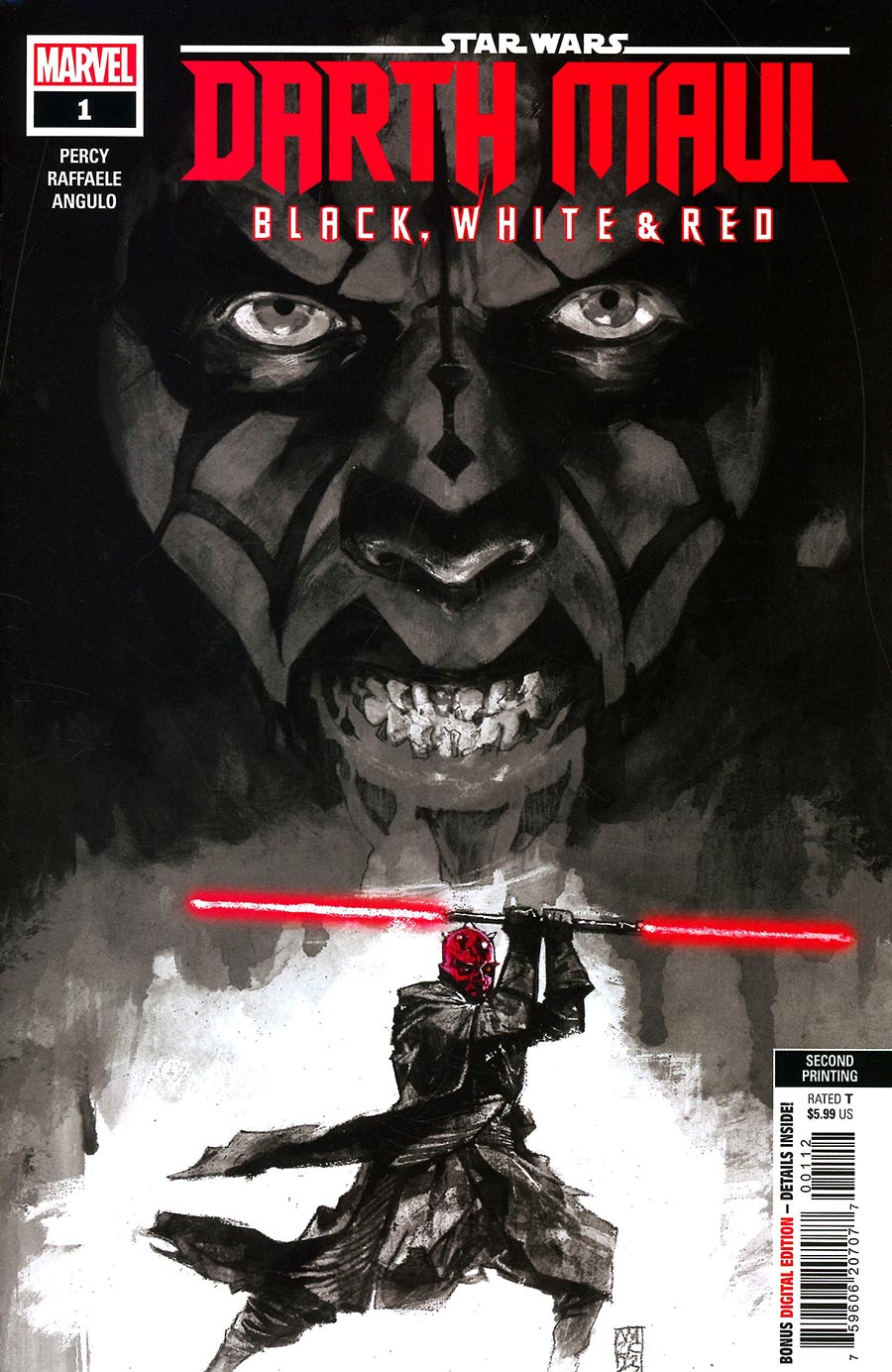 Star Wars Darth Maul Black White & Red #1 Cover G 2nd Ptg Alex Maleev Variant Cover