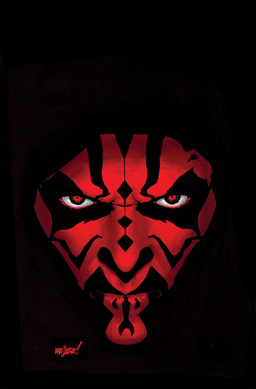 Star Wars Darth Maul Black White & Red #1 Cover H 2nd Ptg Incentive David Marquez Virgin Variant Cover