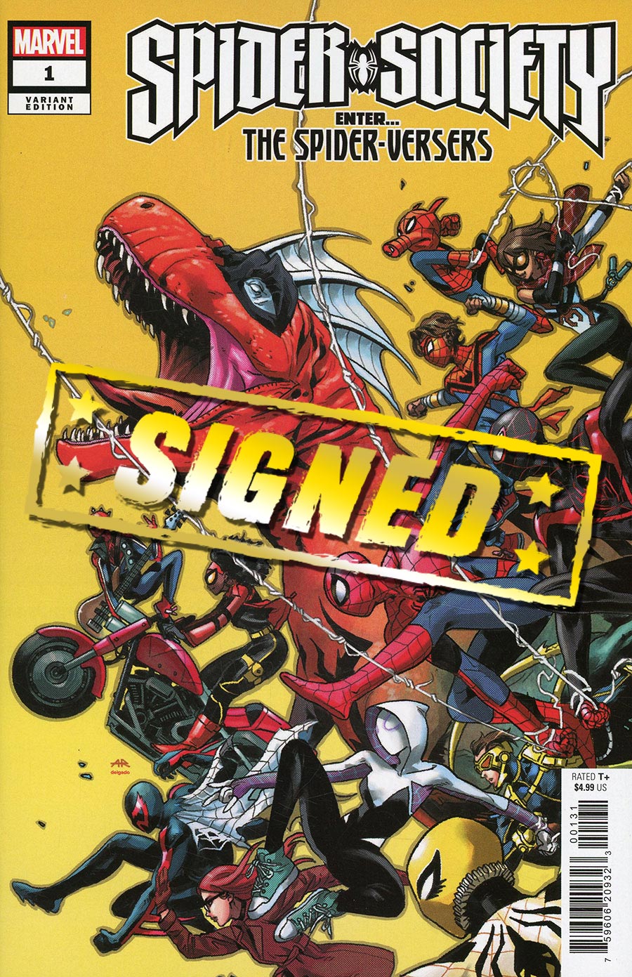 Spider-Society #1 Cover I Variant Anand Ramcheron Cover Signed By Alex Segura