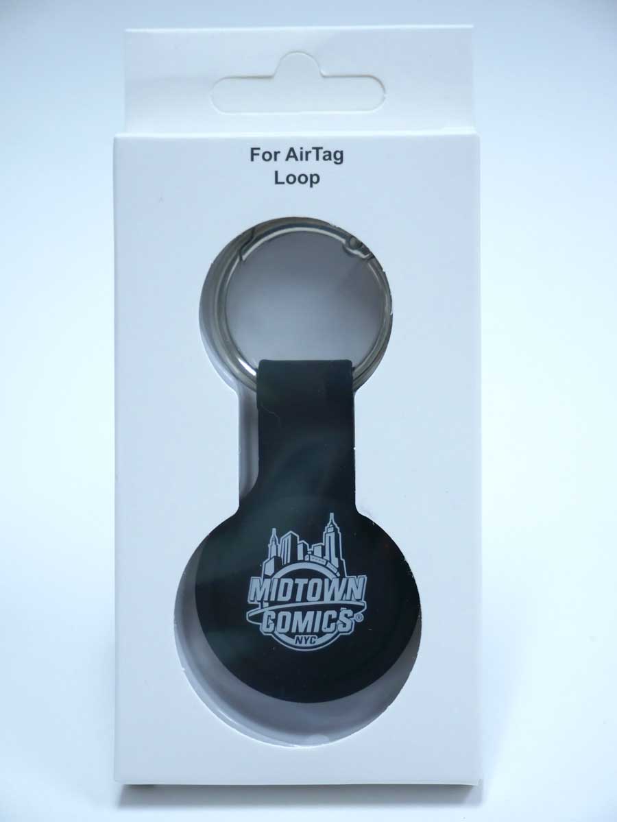 Midtown Comics Black Silicone Air Tag Keychain