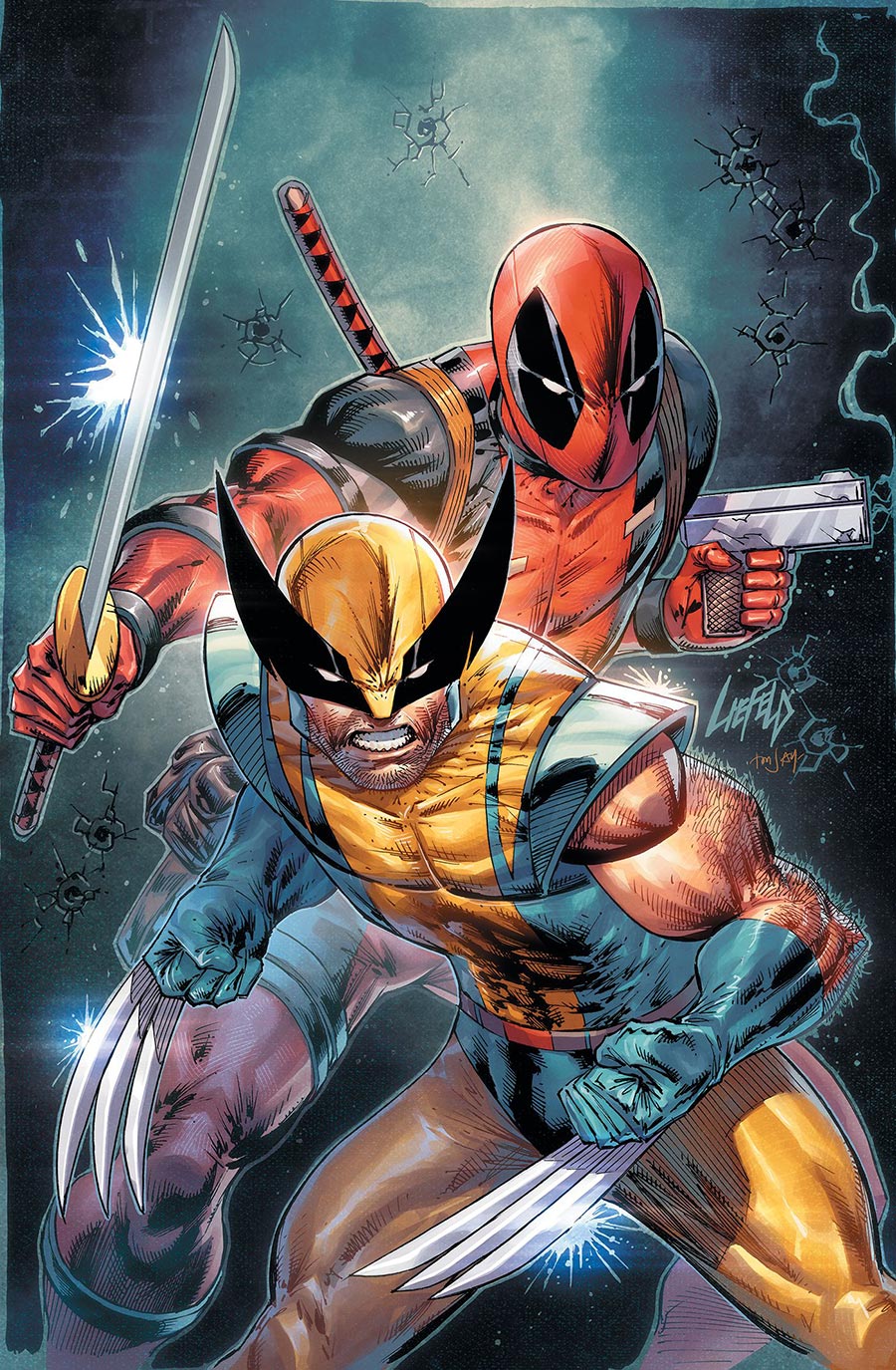 Deadpool & Wolverine WWIII #1 Cover I 2nd Ptg Incentive Rob Liefeld Virgin Variant Cover