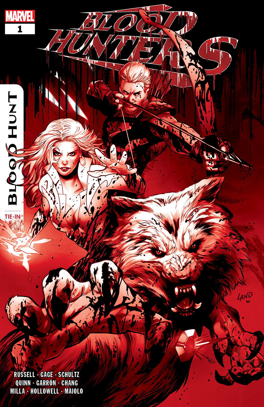 Blood Hunters #1 Cover D 2nd Ptg Greg Land Blood Soaked Variant Cover (Blood Hunt Tie-In)