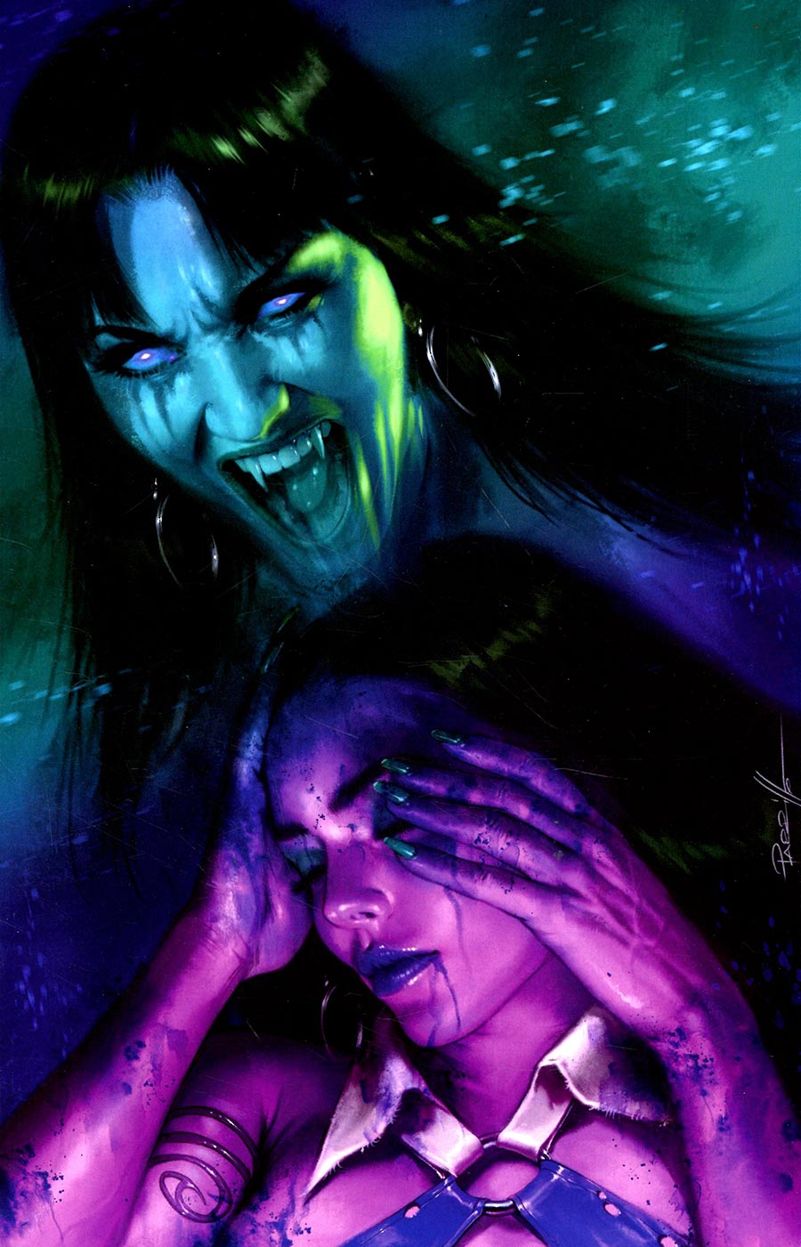 Vampirella Dark Reflections #1 Cover Z-A Incentive Lucio Parrillo Ultraviolet Virgin Cover
