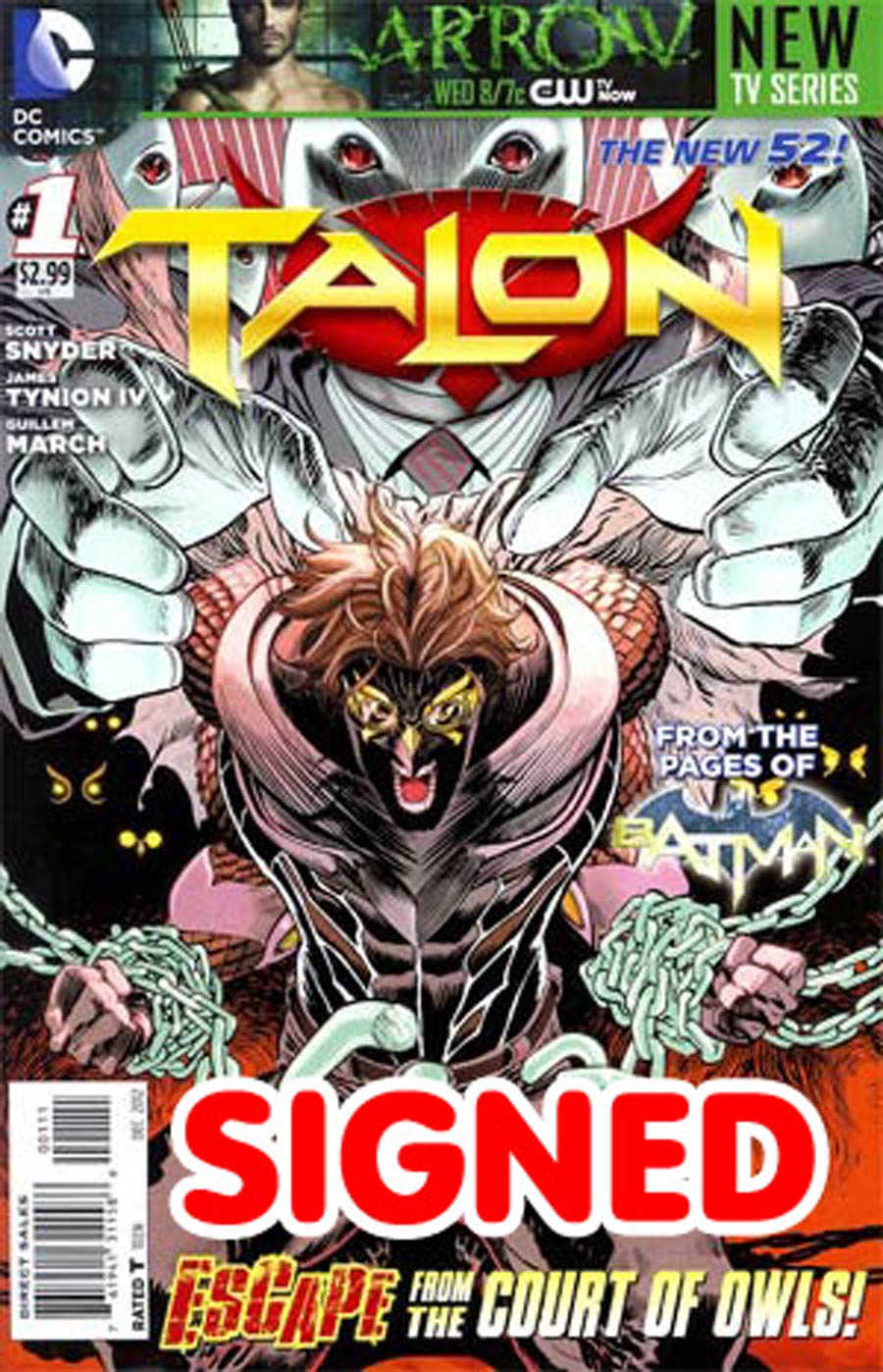 Talon #1 Cover D Regular Guillem March Cover Signed By Scott Snyder With Certificate